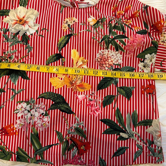 Zara Basic floral and striped summer top - Picture 7 of 8